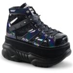 Neptune-100 Demonia Colombia Black Glitter-Silver