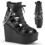 Poison-95 Black Vegan Leather Demonia Colombia - Image 6