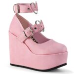 Poison-99-2 Zapatos Demonia Baby Pink Vegan Leather - Image 2