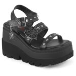 Shaker-13 Zapatos Demonia Black Vegan Leather