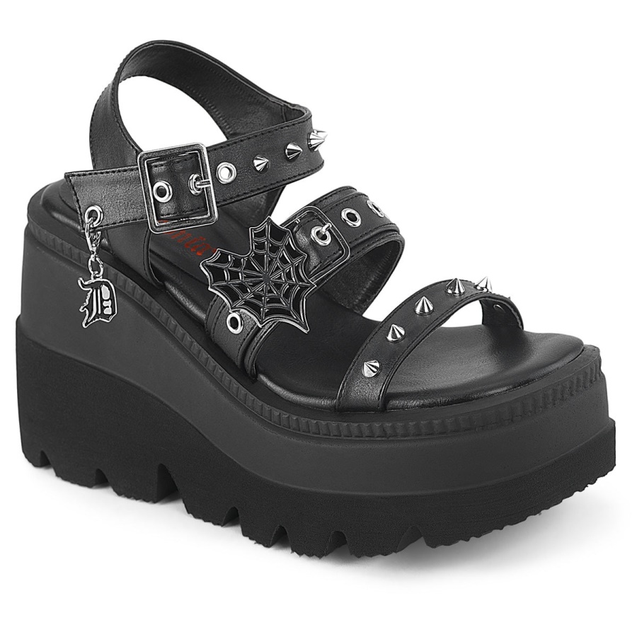 shaker_13_zapatos_demonia_black_vegan_leather.jpg Shaker-13 Zapatos Demonia Black Vegan Leather - Image 1
