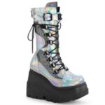Shaker-70 Silver Holo Vegan Leather Demonia Colombia - Image 6