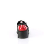 Slacker-23 Zapatos Demonia Red-Black Vegan Leather - Image 5