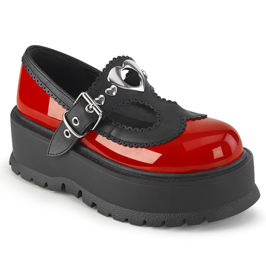 slacker_23_zapatos_demonia_red_black_vegan_leather.jpg Slacker-23 Zapatos Demonia Red-Black Vegan Leather - Image 1