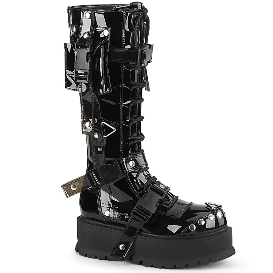 slacker_260_demonia_colombia_black_patent.jpg Slacker-260 Demonia Colombia Black Patent - Image 1