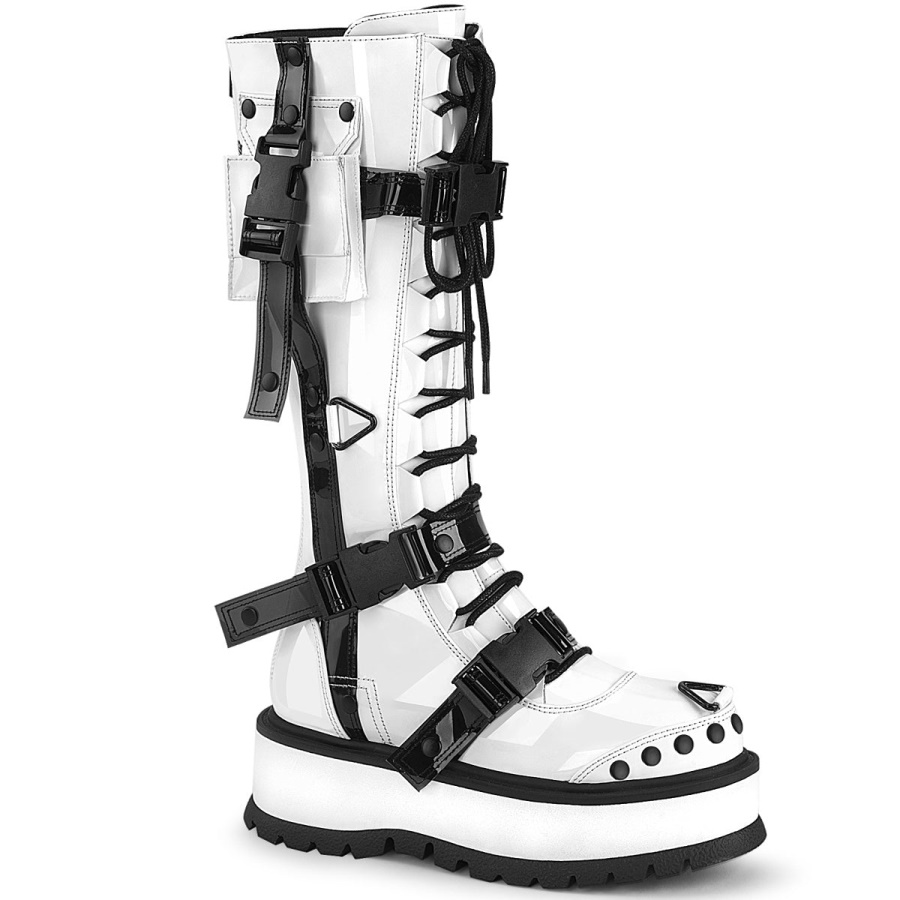 slacker_260_white_patent_demonia_colombia.jpg Slacker-260 White Patent Demonia Colombia - Image 1