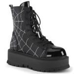 Slacker-88 Black Vegan Leather-Patent Demonia Colombia
