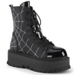 Slacker-88 Black Vegan Leather-Patent Demonia Colombia - Image 6