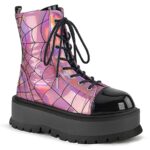 Slacker-88 Demonia Colombia Pink Hologram-Black Patent