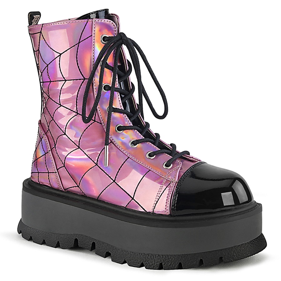 slacker_88_demonia_colombia_pink_hologram_black_patent.jpg Slacker-88 Demonia Colombia Pink Hologram-Black Patent - Image 1