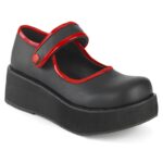 Sprite-01 Black Vegan Leather Zapatos Demonia - Image 2