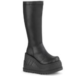 Stomp-200 Black Stretch Vegan Leather Demonia Colombia - Image 2