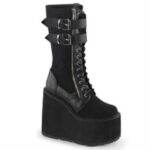 Swing-221 Demonia Colombia Black Canvas-Vegan Leather - Image 6