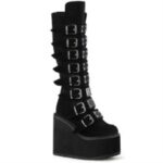 Swing-815 Black Velvet Zapatos Demonia - Image 6