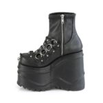 Wave-110 Black Stretch Vegan Leather Demonia Colombia - Image 4
