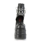 Wave-22 Black Vegan Leather Zapatos Demonia - Image 3