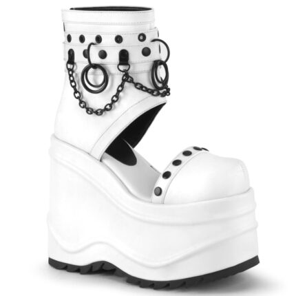 Wave-22 Zapatos Demonia White Vegan Leather