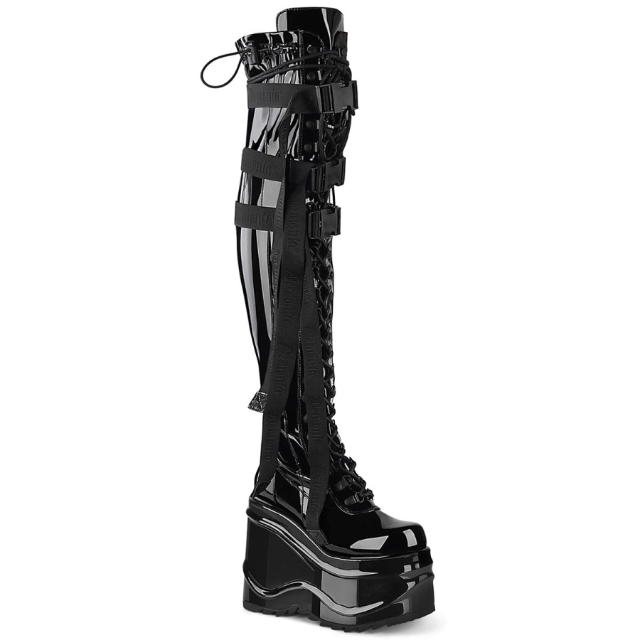 wave_315_zapatos_demonia_black_stretch_patent.jpg Wave-315 Zapatos Demonia Black Stretch Patent - Image 1
