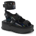 Zapatos Demonia Black Holo Patent Slacker-15B - Image 2