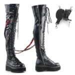 Zapatos Demonia Black Str Vegan Leather Emily-377