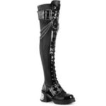Zapatos Demonia Black Stretch Vegan Leather Bratty-304 - Image 6