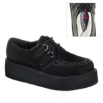 Zapatos Demonia Black Suede Creeper-402S - Image 2