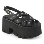 Zapatos Demonia Black Vegan Leather Ashes-12 - Image 2