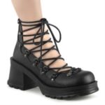 Zapatos Demonia Black Vegan Leather Bratty-32 - Image 6