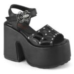 Zapatos Demonia Black Vegan Leather Camel-17 - Image 6