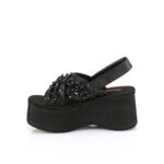 Zapatos Demonia Black Vegan Leather Funn-12 - Image 4