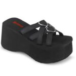 Zapatos Demonia Black Vegan Leather Funn-15 - Image 6