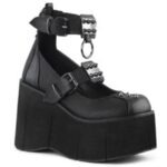 Zapatos Demonia Black Vegan Leather Kera-12 - Image 6