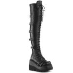 Zapatos Demonia Black Vegan Leather-Stretch Shaker-350 - Image 2