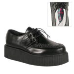 Zapatos Demonia Black Vegan Leather V-Creeper-502 - Image 2