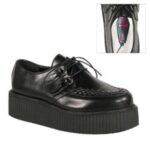 Zapatos Demonia Black Vegan Leather V-Creeper-502 - Image 6