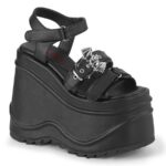 Zapatos Demonia Black Vegan Leather Wave-13 - Image 2