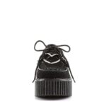 Zapatos Demonia Black Vegan Suede-Vegan Leather Creeper-206 - Image 3