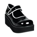 Zapatos Demonia Black-White Patent Sprite-01 - Image 2