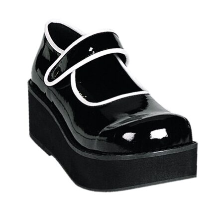 Zapatos Demonia Black-White Patent Sprite-01