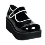 Zapatos Demonia Black-White Patent Sprite-01 - Image 6