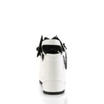 Zapatos Demonia White Vegan Leather Wave-20 - Image 5